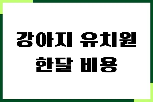 강아지 유치원 한달 비용, 프로그램, 장점, 단점