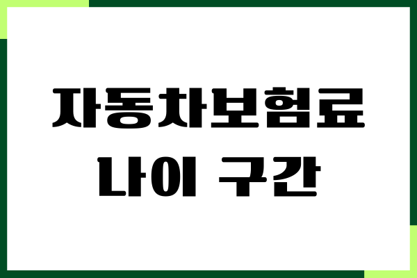자동차보험료 나이 구간, 보험가격, 저렴해지는 나이, 절약방법