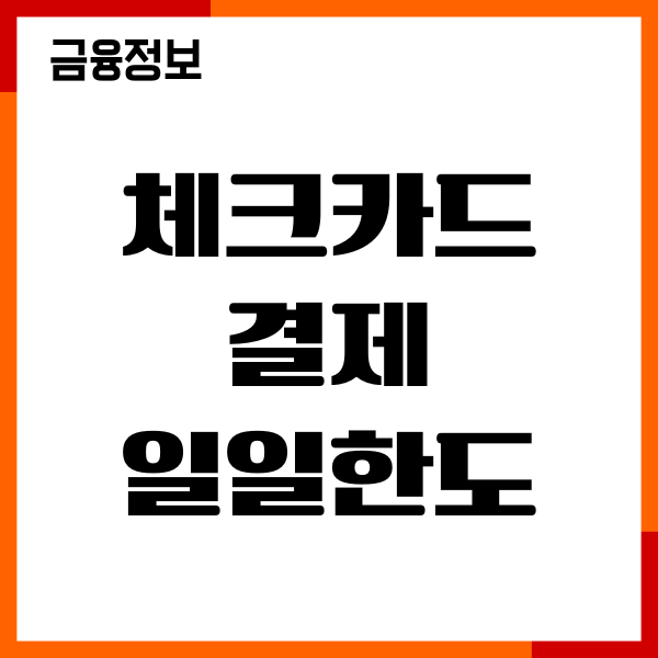 체크카드 결제 일일한도, 조회, 변경, 주의사항, 이용후기